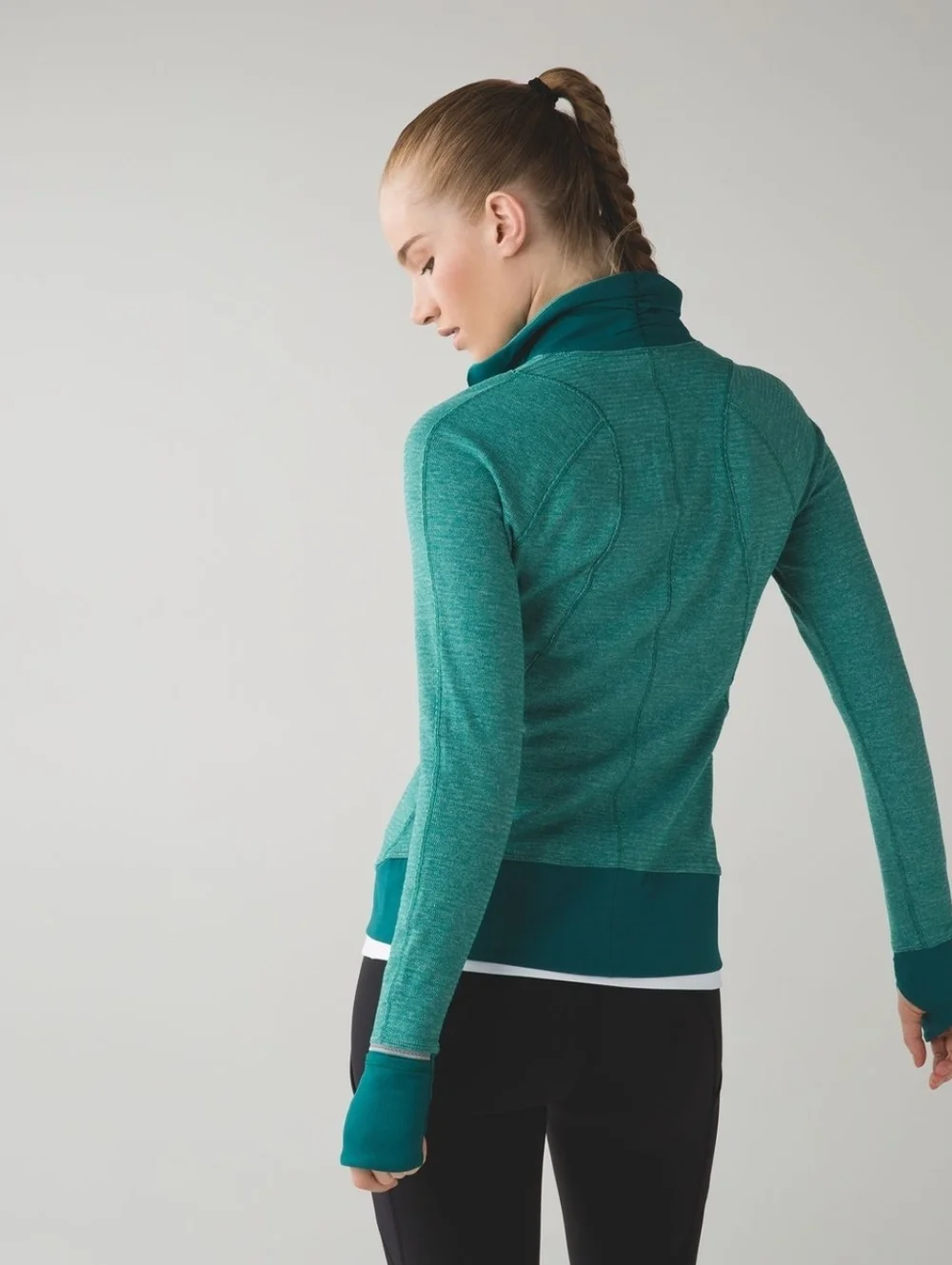 Lululemon Runderful 1/2 Zip, Color Mini Check Pique Hunter Green Size 4